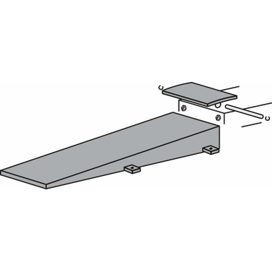Drive-on ramp kit above ground | 2950 mm | lacquered