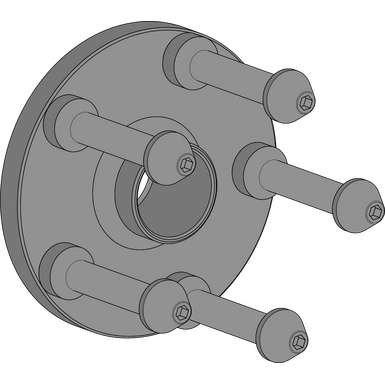 Precision type clamping flange for Maserati with 5-hole rims | 112 - 120 mm