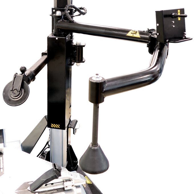Air-driven helper arm with rotating arm