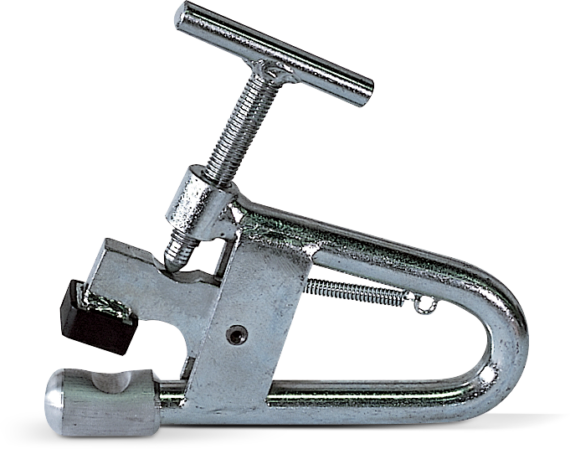 Bead-locking clamp for alloy rims