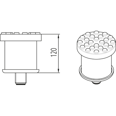 Pads 120 mm, ≤ 3.2 t | for M30 arms | 1 set / 4 pieces