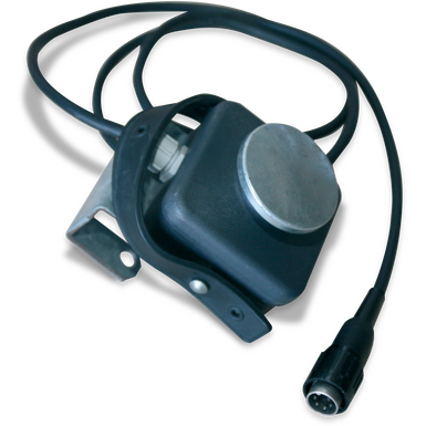 Pedal pressure gauge for brake pedal with mixed control (lever + pedal)