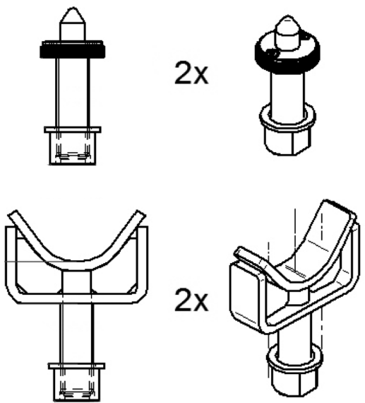 Tacos para Mercedes Sprinter/VW LT + Crafter | Ø 45 mm