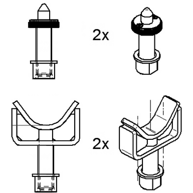 Support pads for Mercedes Sprinter/VW LT + Crafter | Ø 60 mm