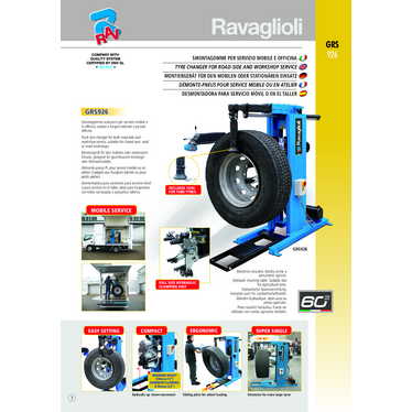 Démonte-pneu GTB16EVO - Ravaglioli