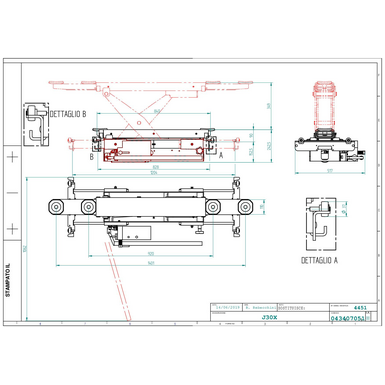 Jacking beam J30X TD 043407051  