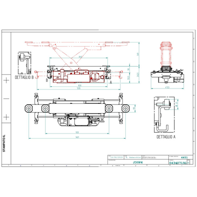 Jacking beam J30PX TD 043407191  