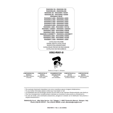 Scissor Lifts RAV635N 640N 650N 660N 1 2 155 255 346 446 546 555 646 655 SI ISI LB DC MOT7 IM 0592 R001 0 