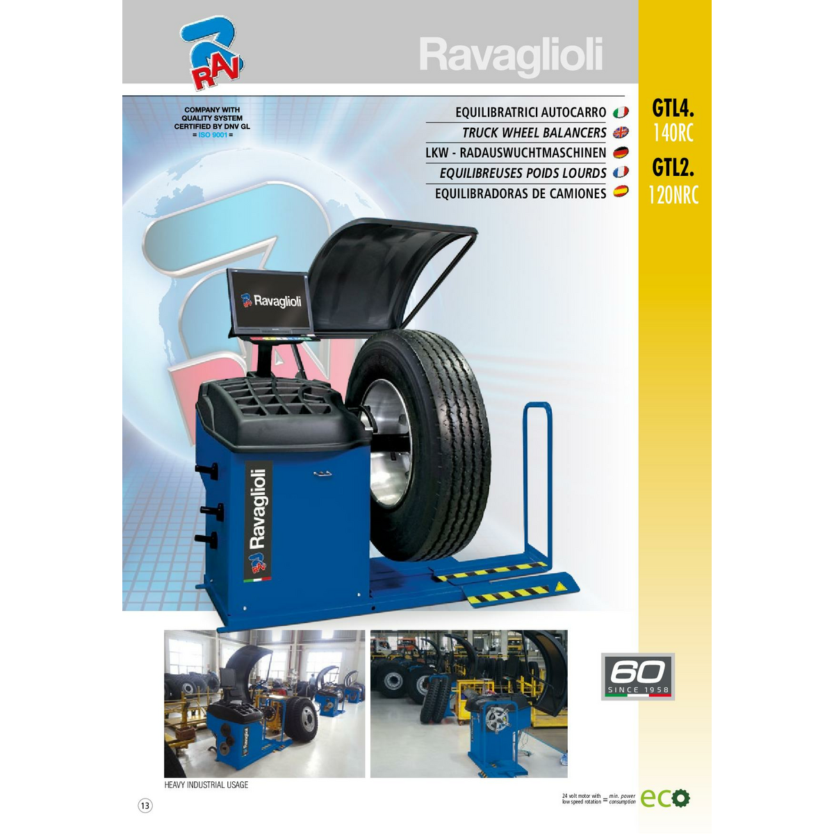 Wheel balancer GTL4.140RC Ravaglioli