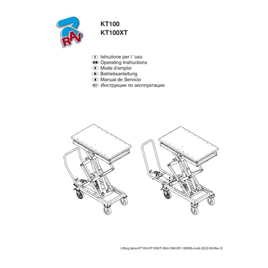 Lifting table kt100 kt100xt rav   128568 multi  rev d