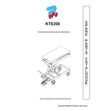 Lifting table kte200  132029   2024  rev 0