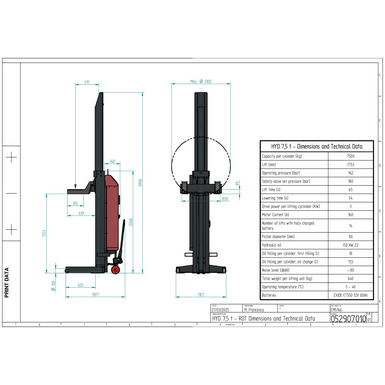 Mobile Colum HYD75 TD 052907010 