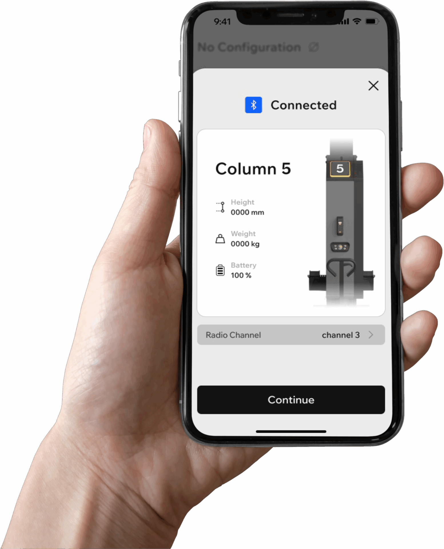 Mobile column lifts Alpha serie phone connected DI