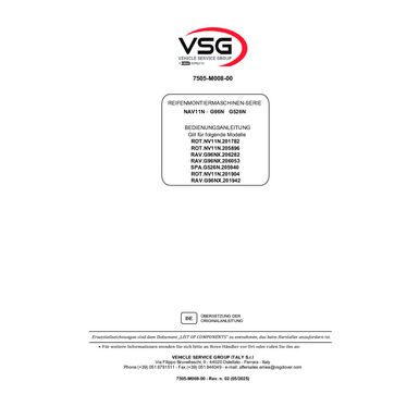 Tyre changer ROTNV11N–RAVG96NX SPAG526N IM 7505 M008 00 VSG rev02  