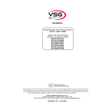 Tyre changer ROTNV11N–RAVG96NX SPAG526N IM 7505 M008 00 VSG rev02  
