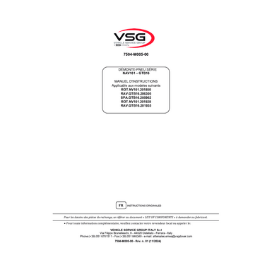 Tyre changer ROTN101–RAVGTB16 SPAGTB16 IM 7504 M005 00 VSG rev01  2024 