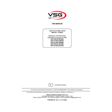 Tyre changer ROTN101–RAVGTB16 SPAGTB16 IM 7504 M005 00 VSG rev01  2024 