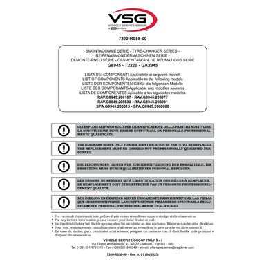 Tyre changer RAVG8945 SPAG8945 SP 7300 R058 00 VSG rev01 multi 