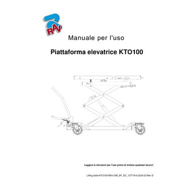 Lifting table KTO100 RAV OM SP DC 127719   Rev D