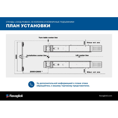 RAV Floor Plan wheel aligner 3D Tower FY 2025