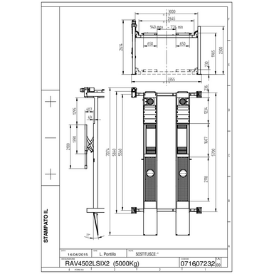4 Post Lifts RAV4502LSIX2 TD 071607232