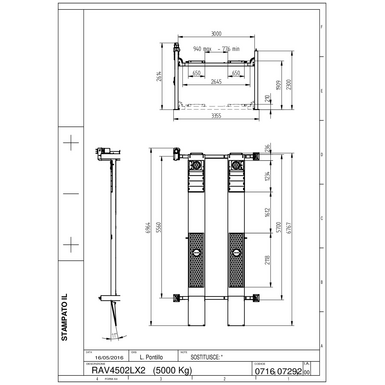 4 Post Lifts RAV4502LX2 TD 071607292