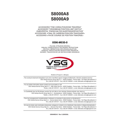 Scissor Lifts S8000A8 S8000A9 IM 0596 M030 0 rev0 multi 