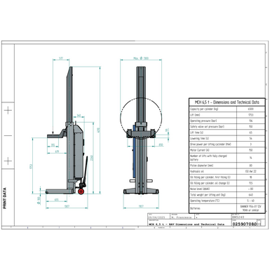 Mobile Columns Alpha Series MCH65 TD 52907080