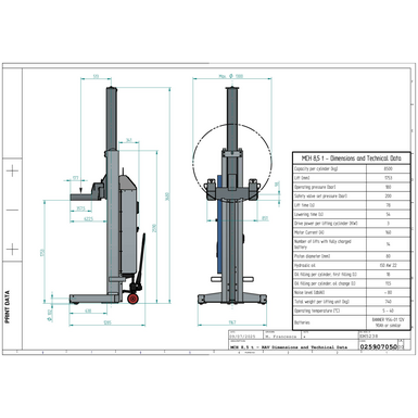 Mobile Columns Alpha Series MCH85 TD 052907050