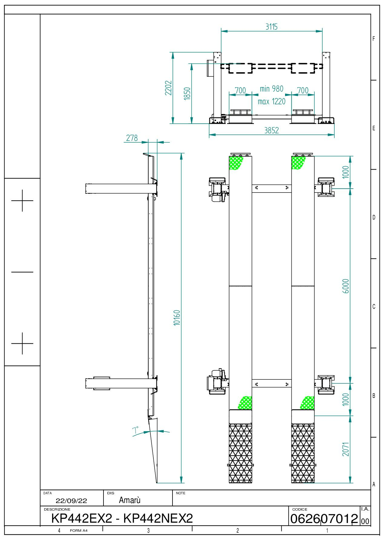 4 Post Lift KP442NEX2 TD 0626 00